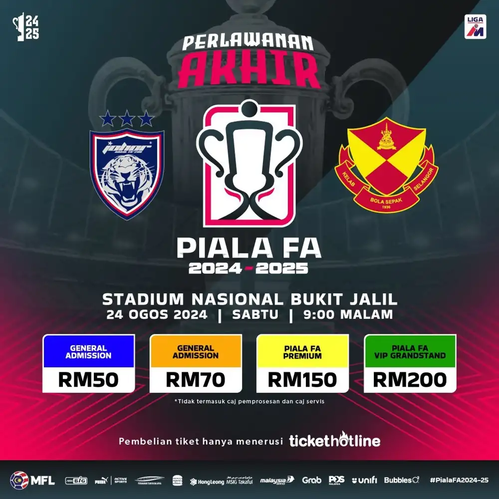 harga tiket final piala fa 2024 jdt vs selangor