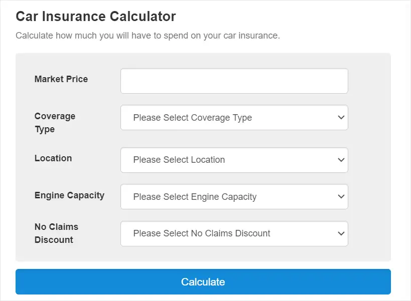 kalkulator insurance kereta