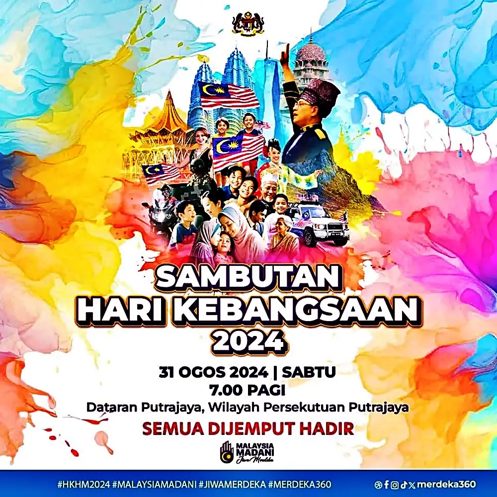 poster sambutan hari kebangsaan 2024