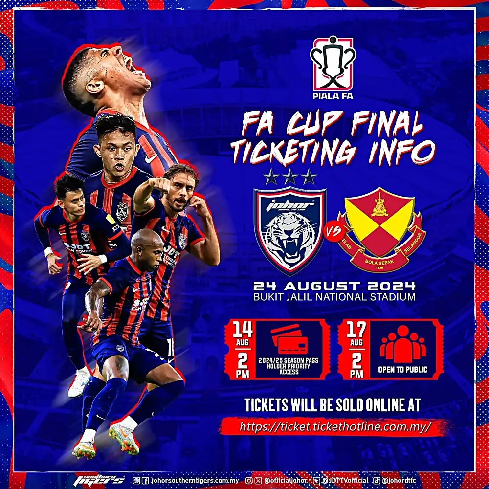 tiket jdt final piala fa 2024