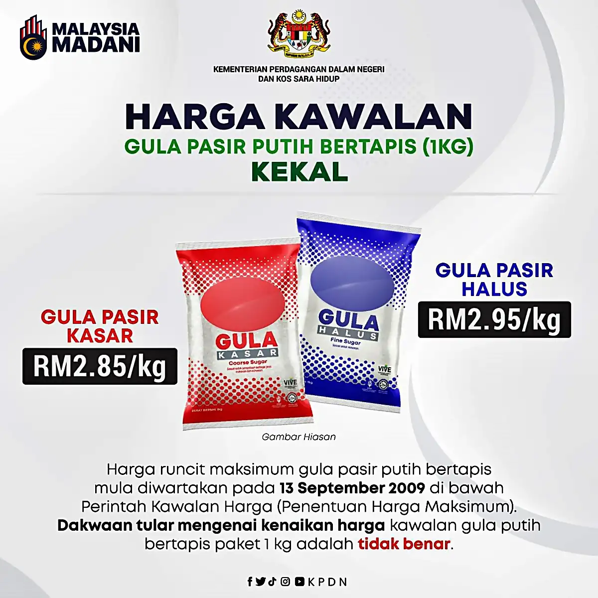 harga terkini gula pasir putih