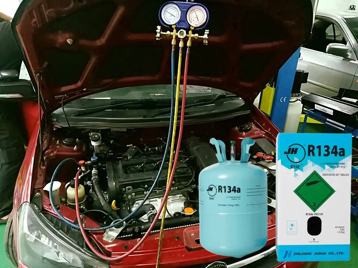 topup gas aircond kereta r134a